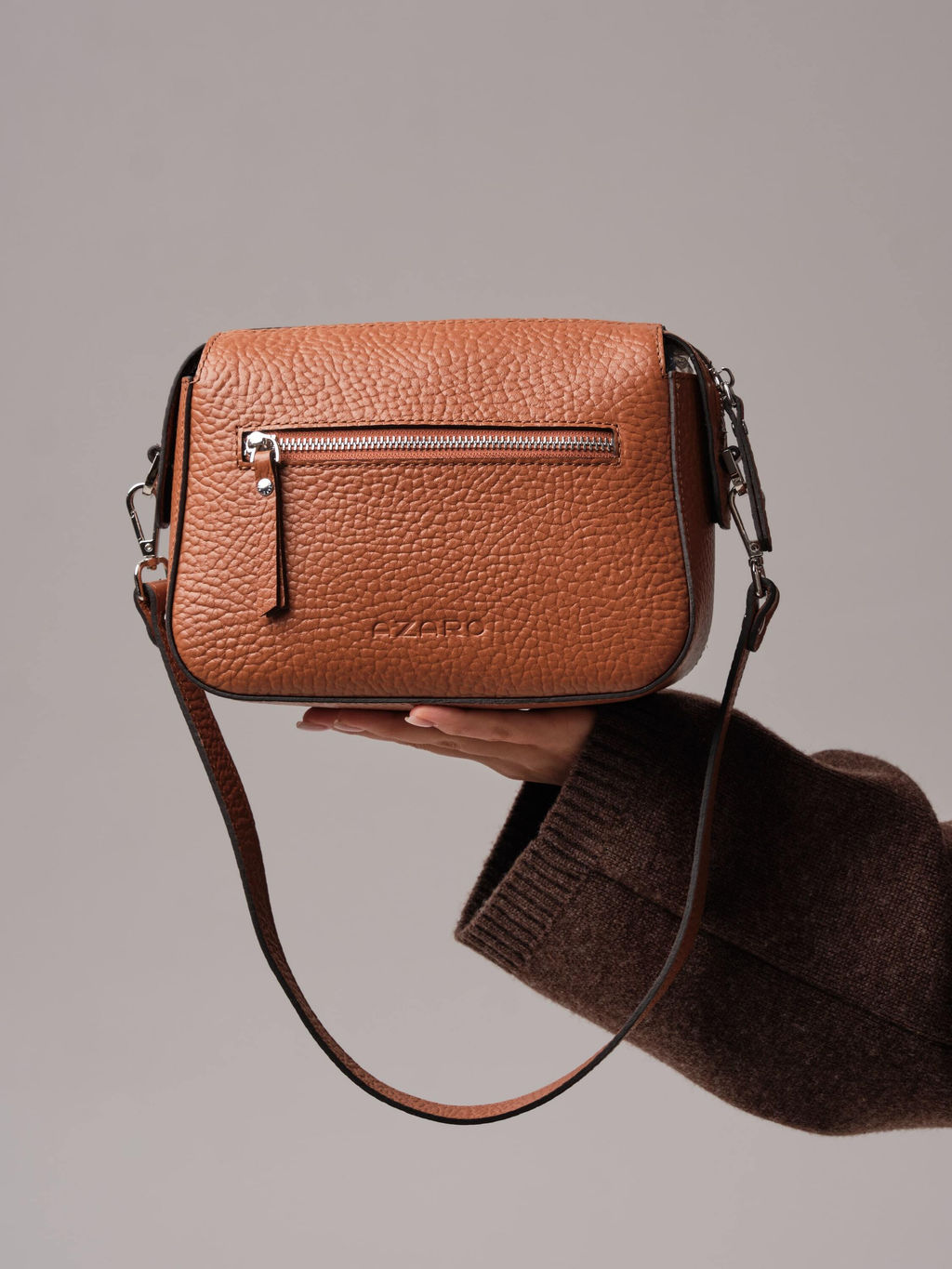 Женская сумка кросс-боди Azaro 3684 коричневый камень соло