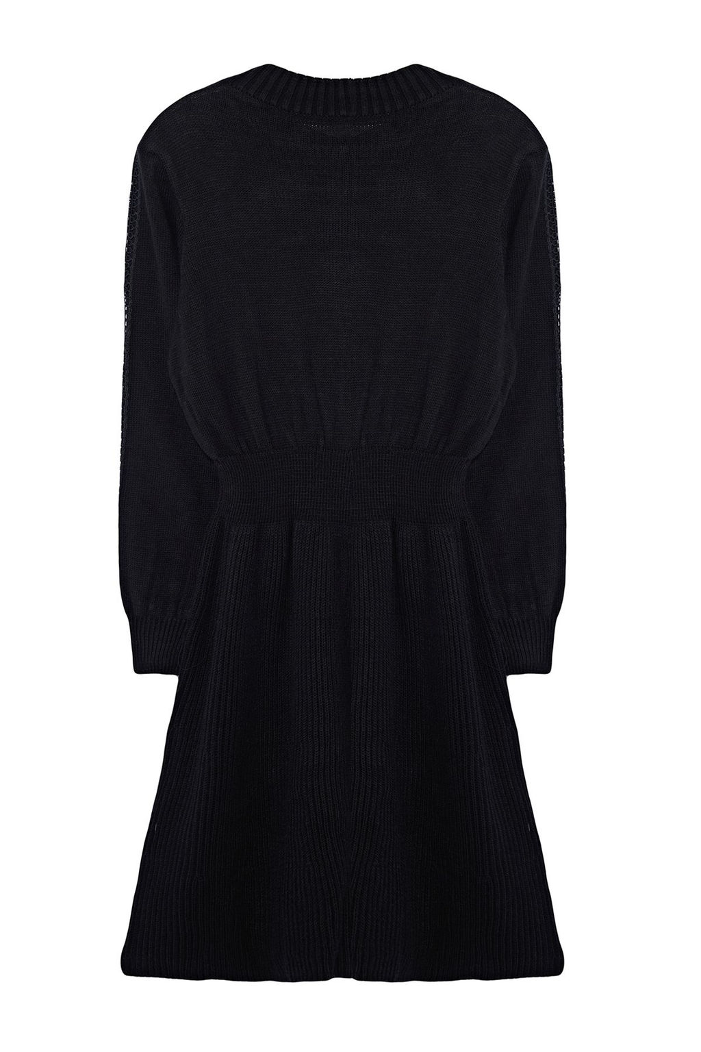 Siyah Orgu Detayl? Fitilli Triko Elbise TBBAW24AH00018 - Trendyolmilla фото 7