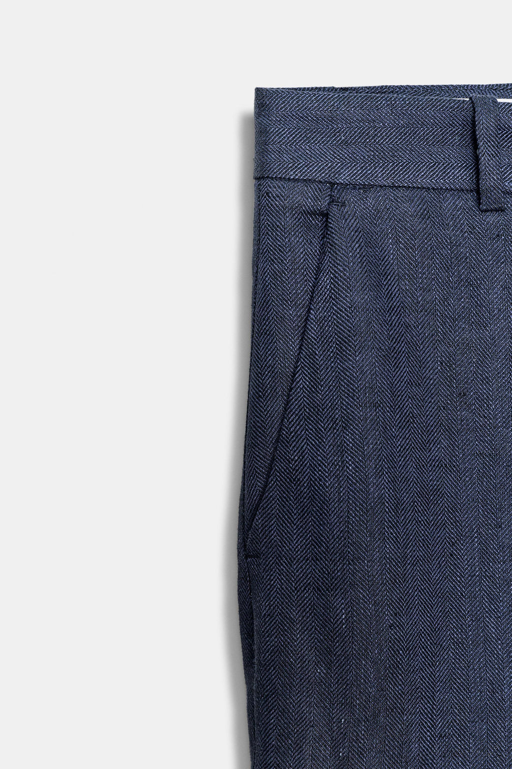 PANTAL?N ESPIGA 100% LINO / ?ndigo - Zara фото 7