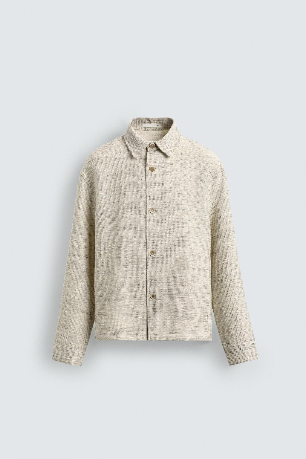 CONTRAST TEXTURED OVERSHIRT - Zara фото 6