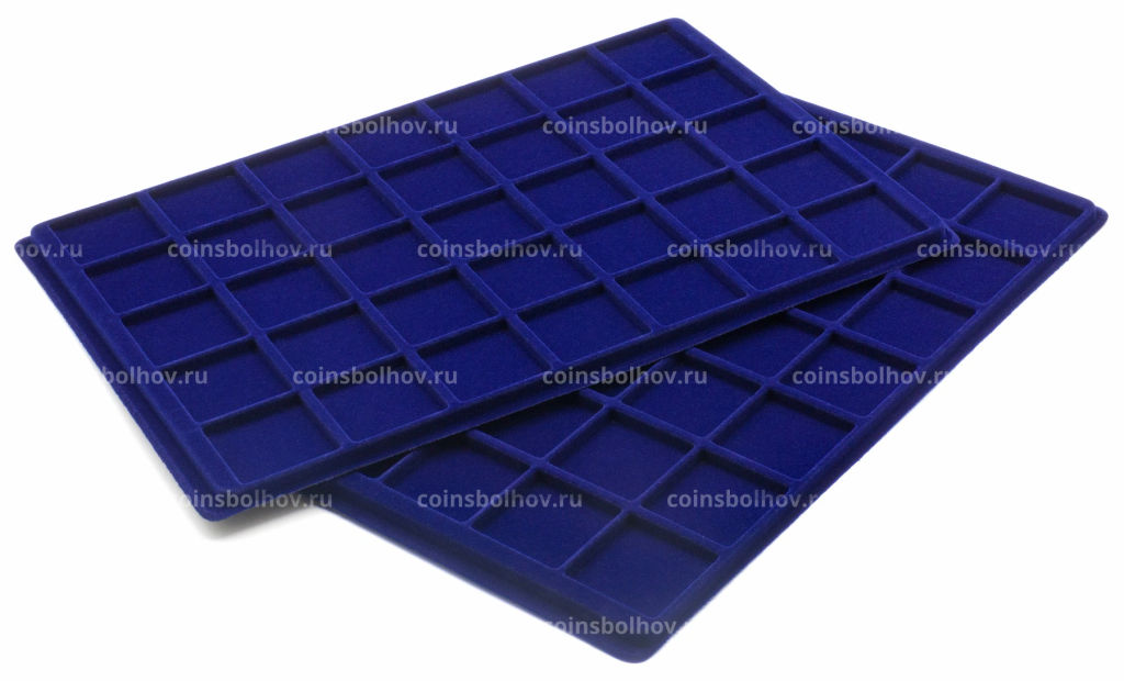 Планшет для 35 монет диаметром 39 мм (упаковка 2 штуки) Синий LEUCHTTURM 331597