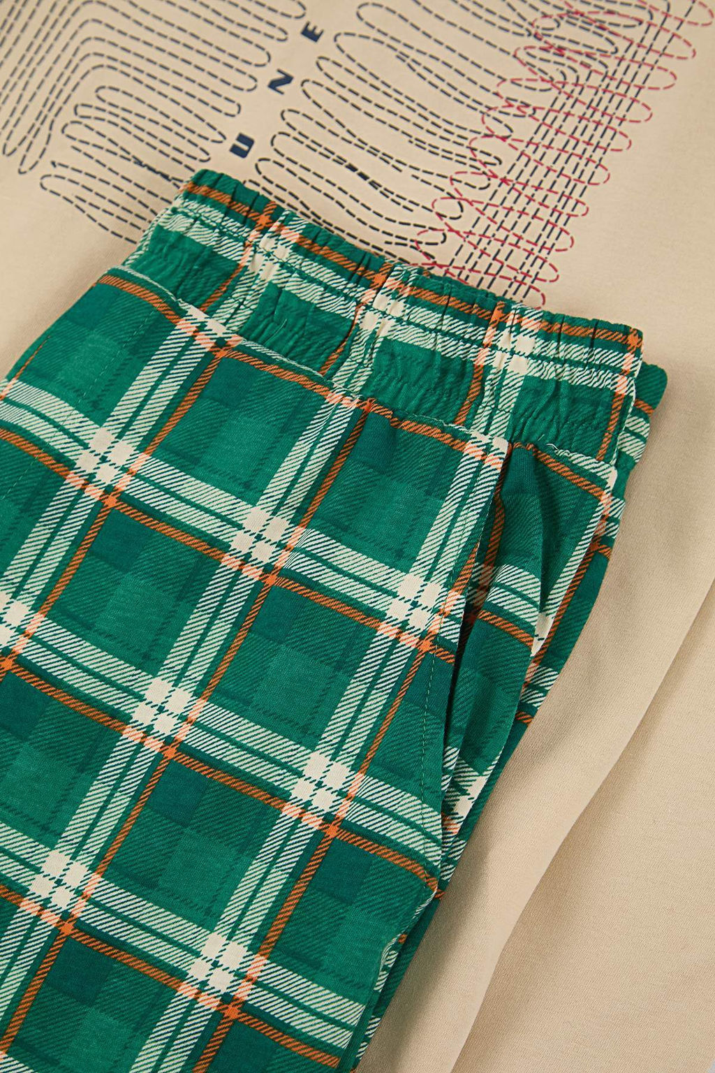 Lacivert Regular Ekose / Kareli Orme Pijama Tak?m? TMNAW26PT00055 - Trendyolmilla фото 19