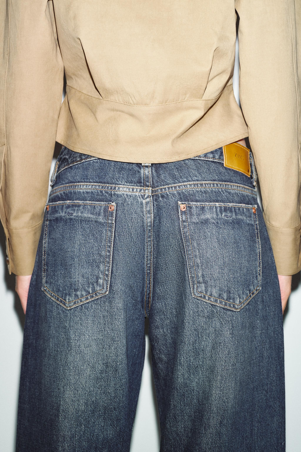 Z1975 RELAXED FIT JEANS WITH TURN-UP HEMS - Zara фото 20