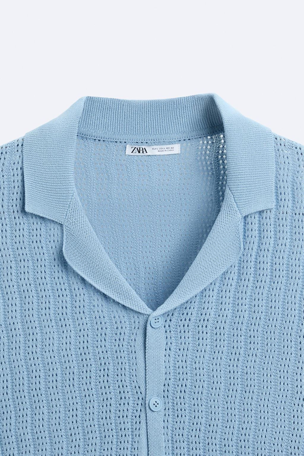 TEXTURED WEAVE KNIT SHIRT - Zara фото 9