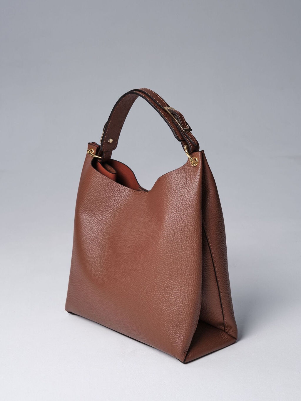 Сумка кожаная Deboro 30994 коричневая