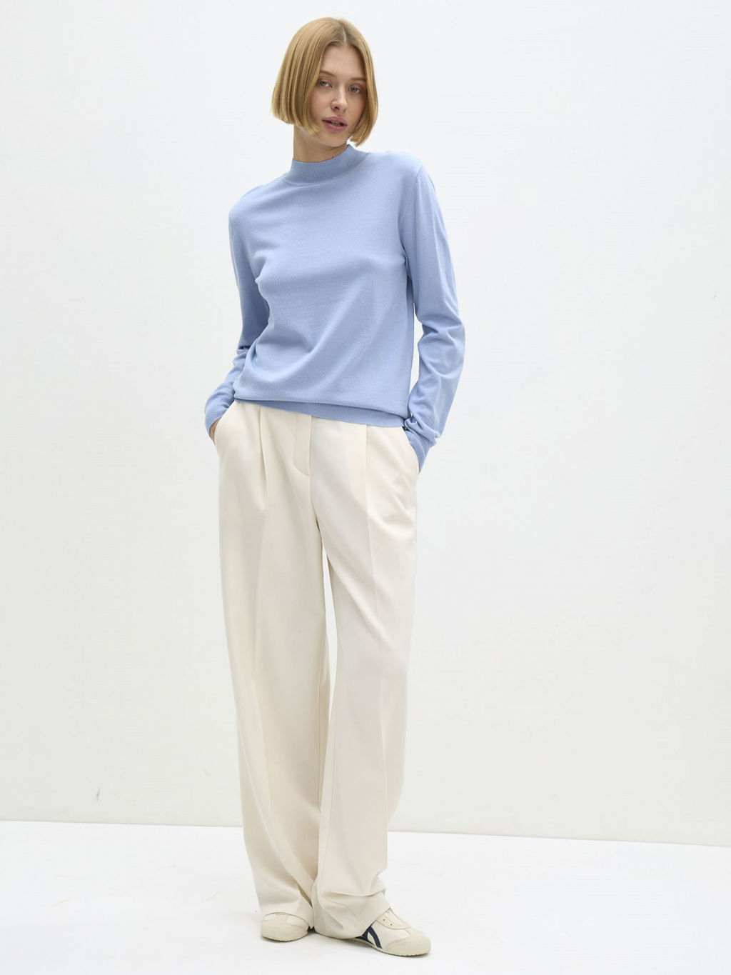 Conso/KTL 240711 - grey-blue Водолазка женская  фото 2