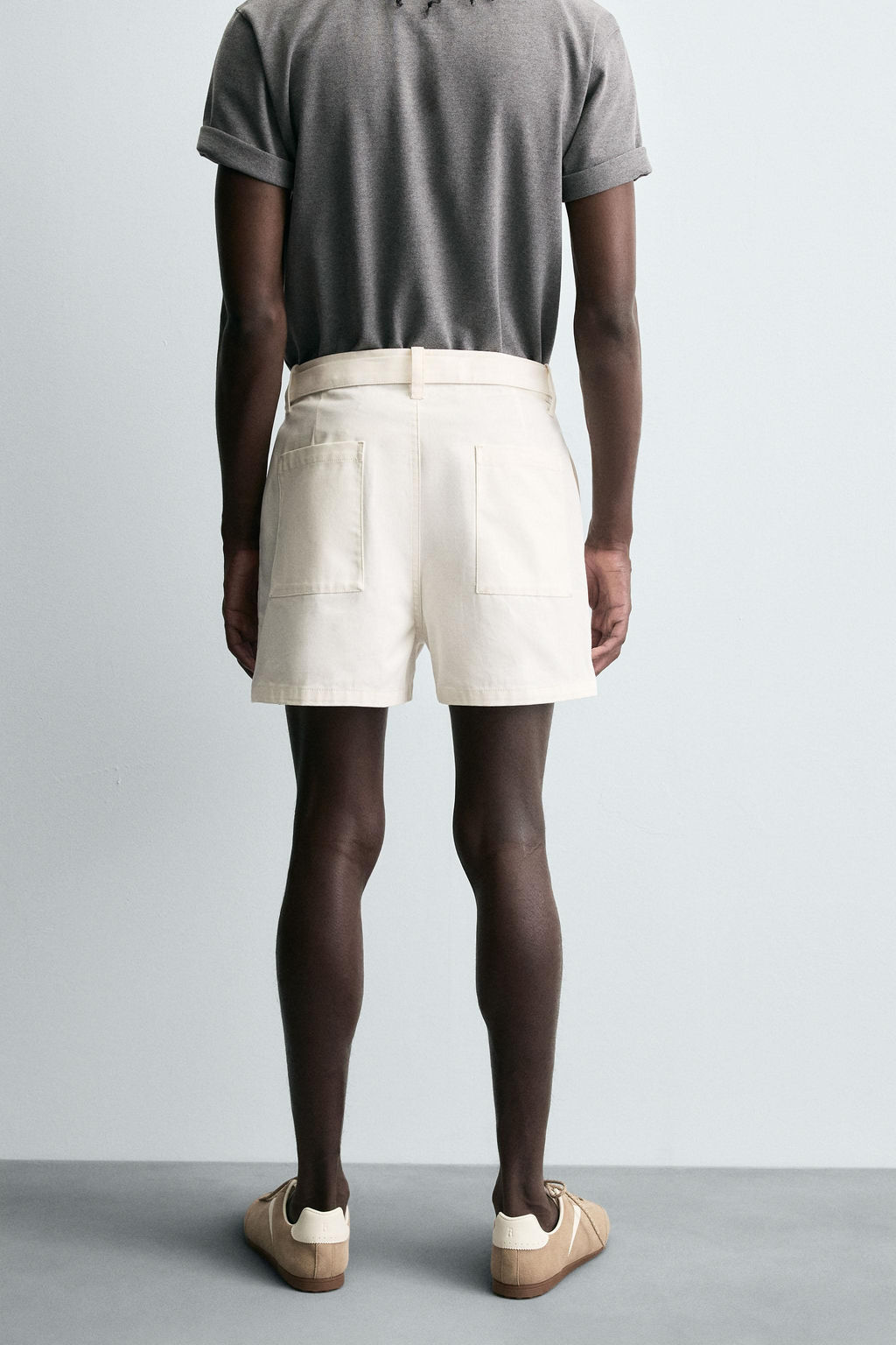 TEXTURED SHORTS WITH BELT - Zara фото 3
