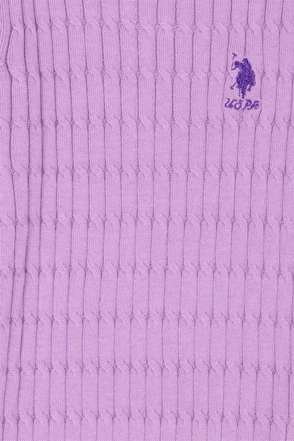 Базовый свитер сиреневого цвета для девочки Неожиданная скидка в корзине - U.s. polo assn фото 3
