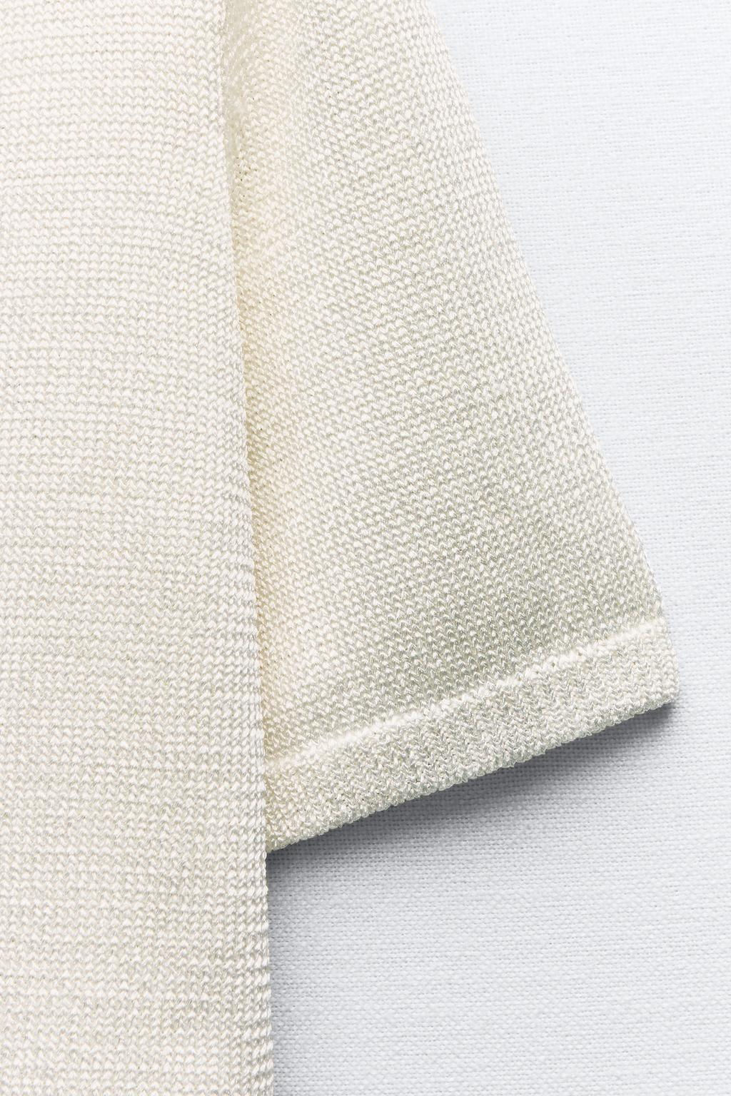 PLAIN KNIT POLO COLLAR TOP - Zara фото 5
