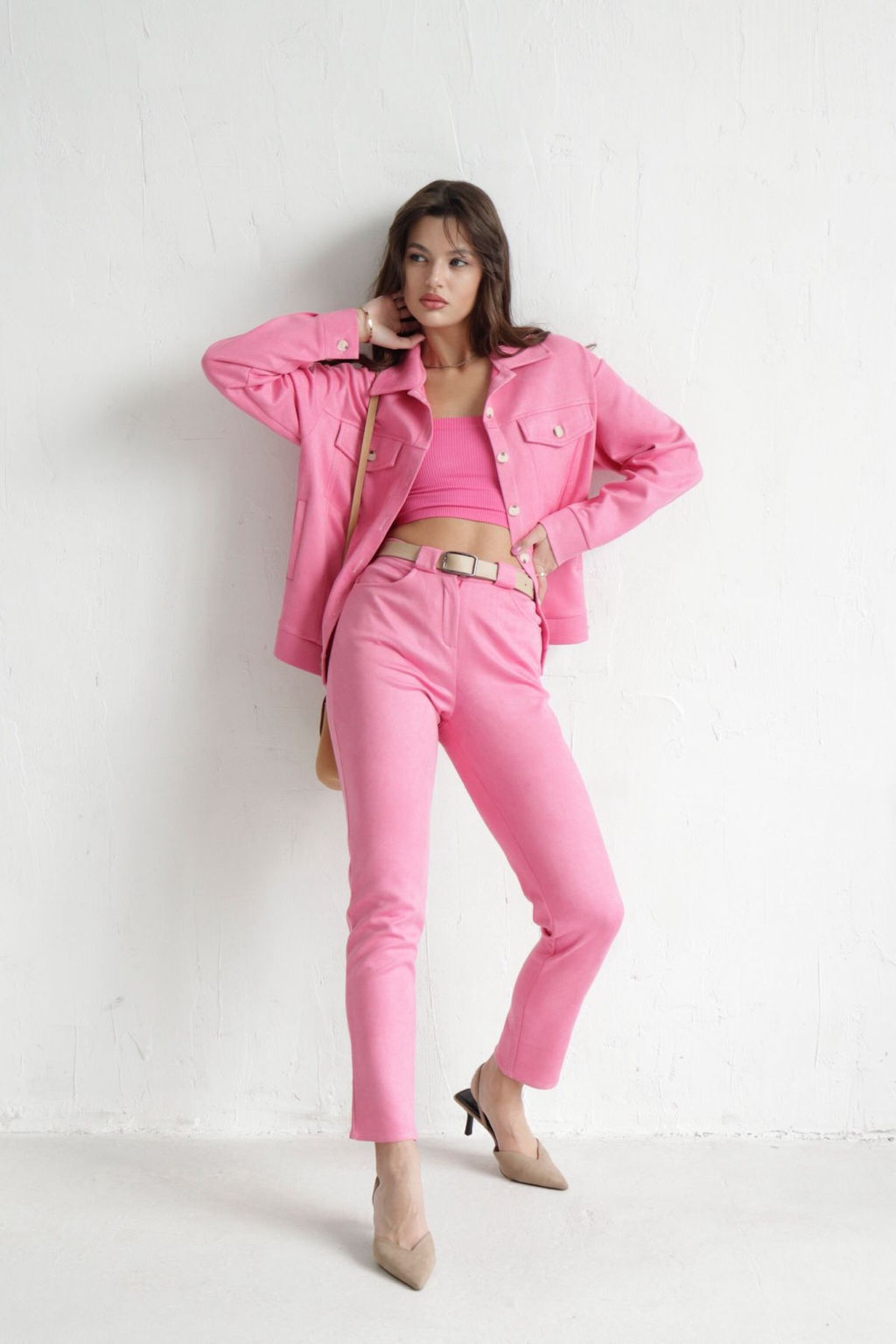 Martichelli Рубашка в стиле сафари розовая  фото 2