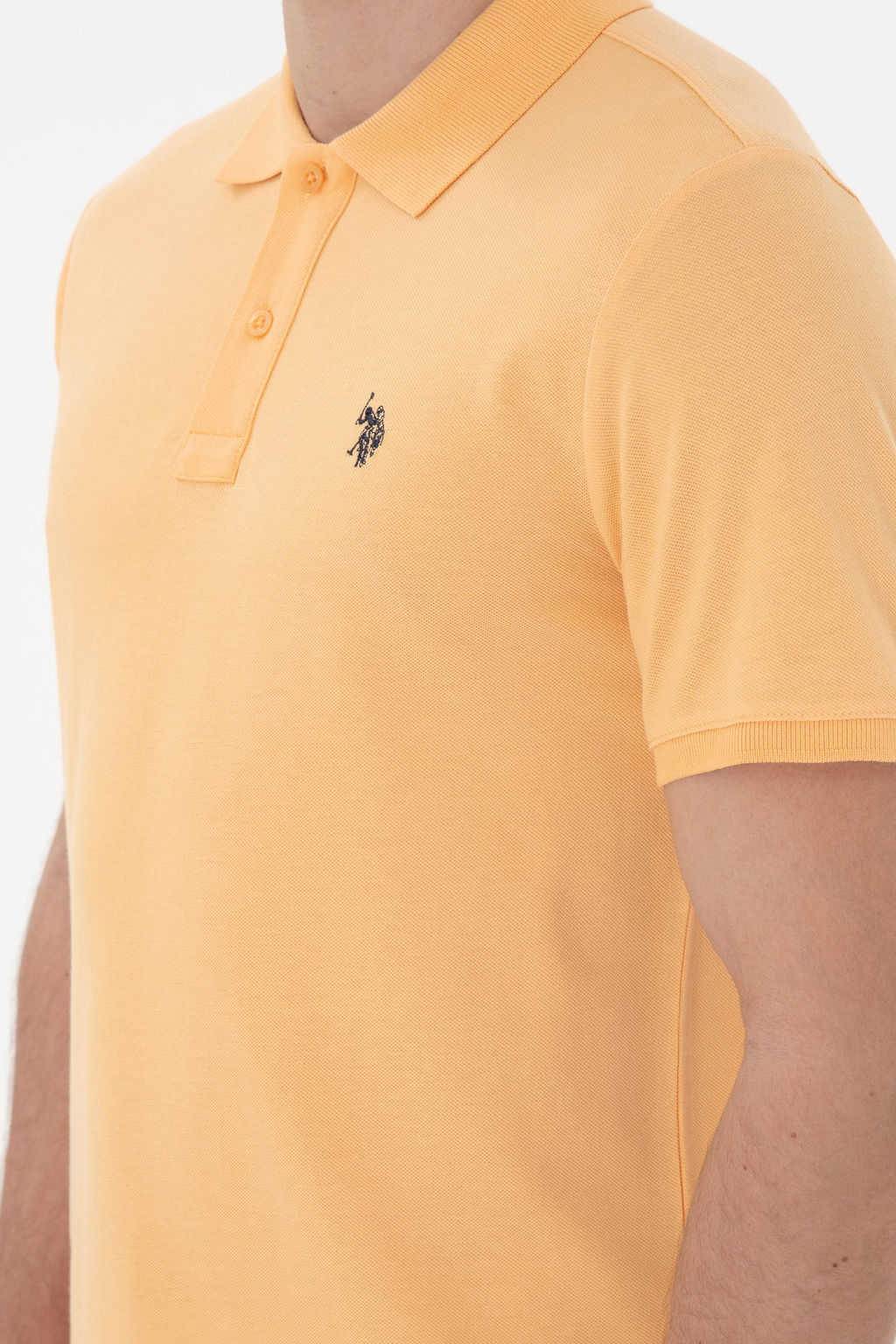 Erkek Slim Fit Polo Yaka Turuncu Basic Ti__rt Sepette S_rpriz _ndirim - U.s. polo assn фото 7