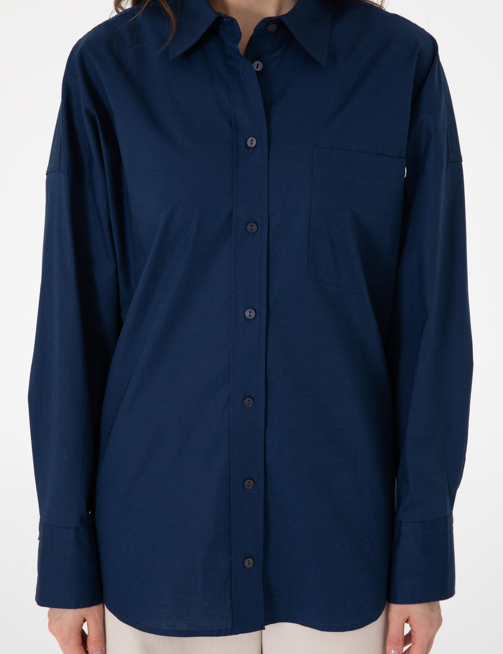 Lacivert Oversize Uzun Kollu G_mlek - Pierre cardin фото 6