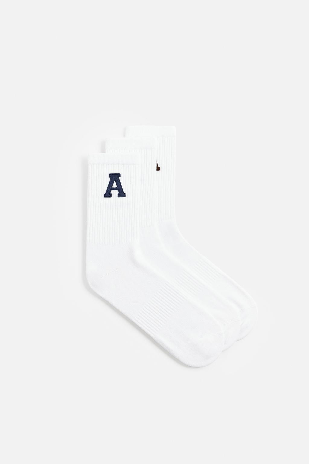 LETTER EMBROIDERED SOCKS - Zara фото 2