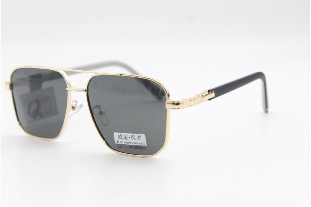 Солнцезащитные очки WILIBOLO (Polarized) 8018 58-15-141 С2 зол/серая линза