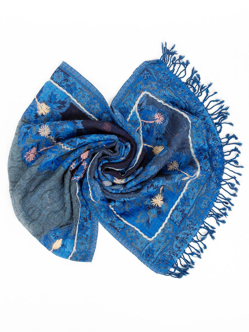 Палантин с вышивкой (шерсть 100%) № Тк903/159