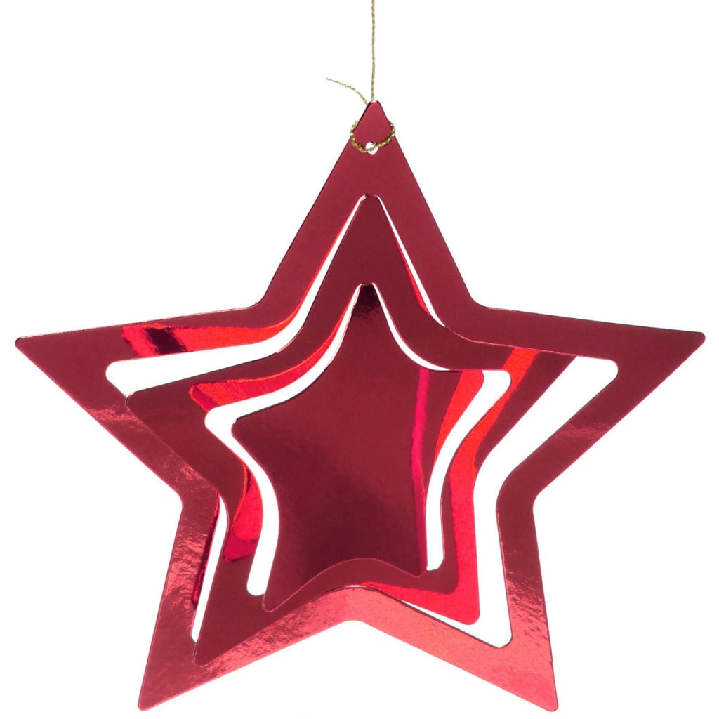 Подвесное украшение "Праздничная атмосфера" 19 см , (5 штук), красный