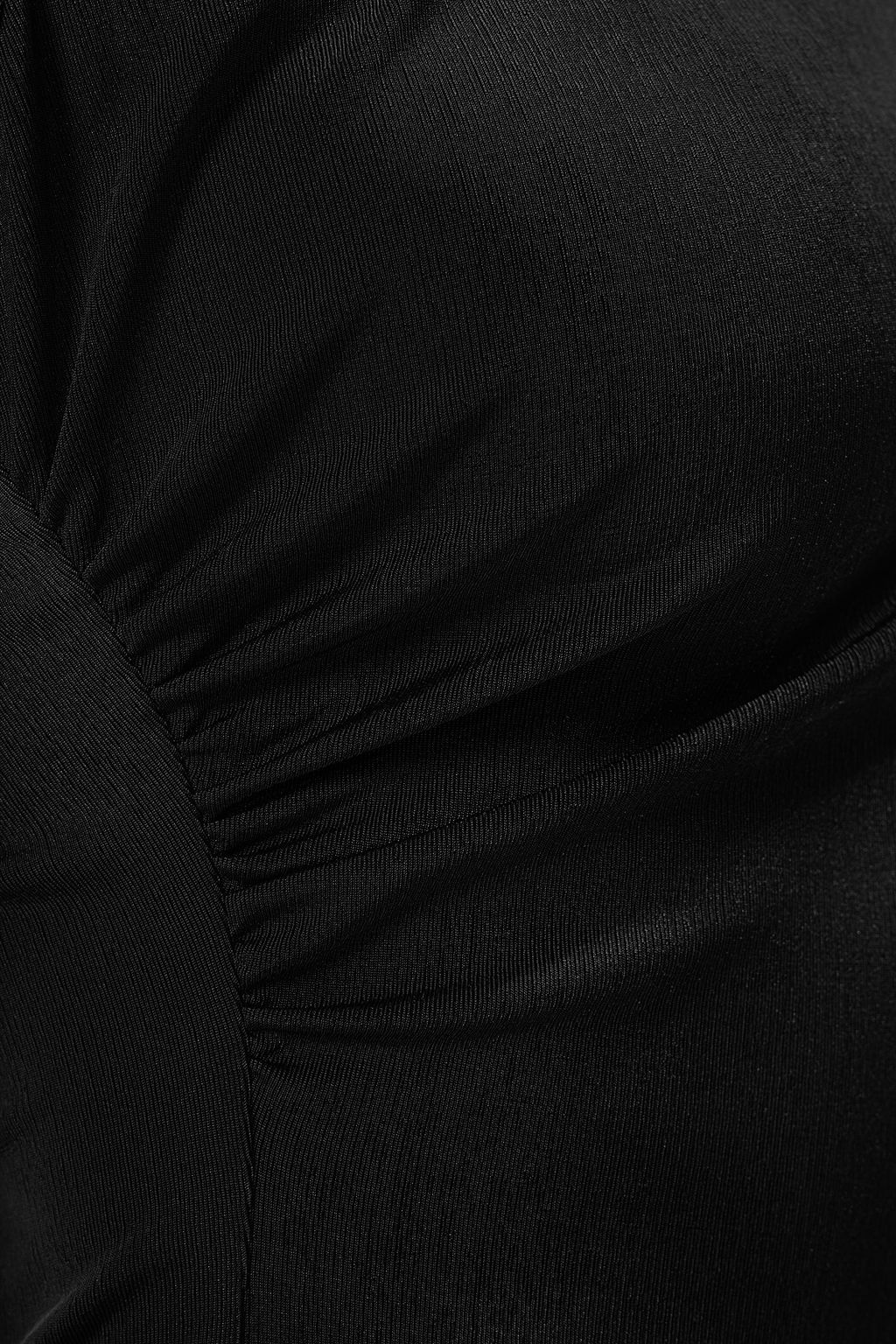 Siyah S?f?r Kol Buzgu Detayl? Bisiklet Yaka Alttan C?tc?tl? Orme Body TWOSS25BD00021