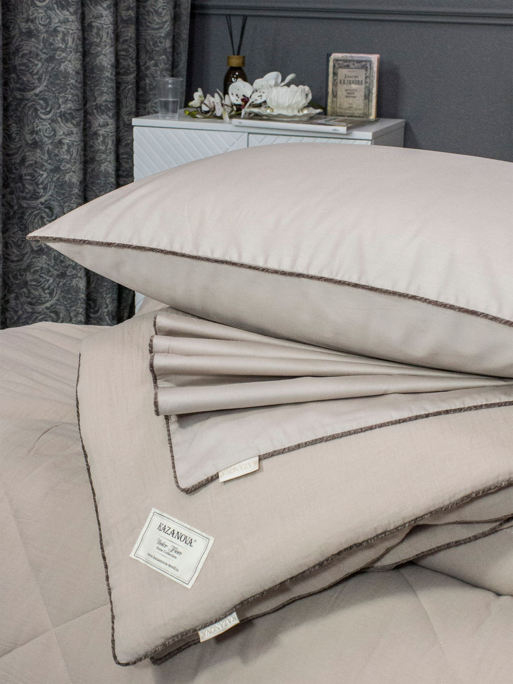 Muslin & Satin Solid color (латте) комплект