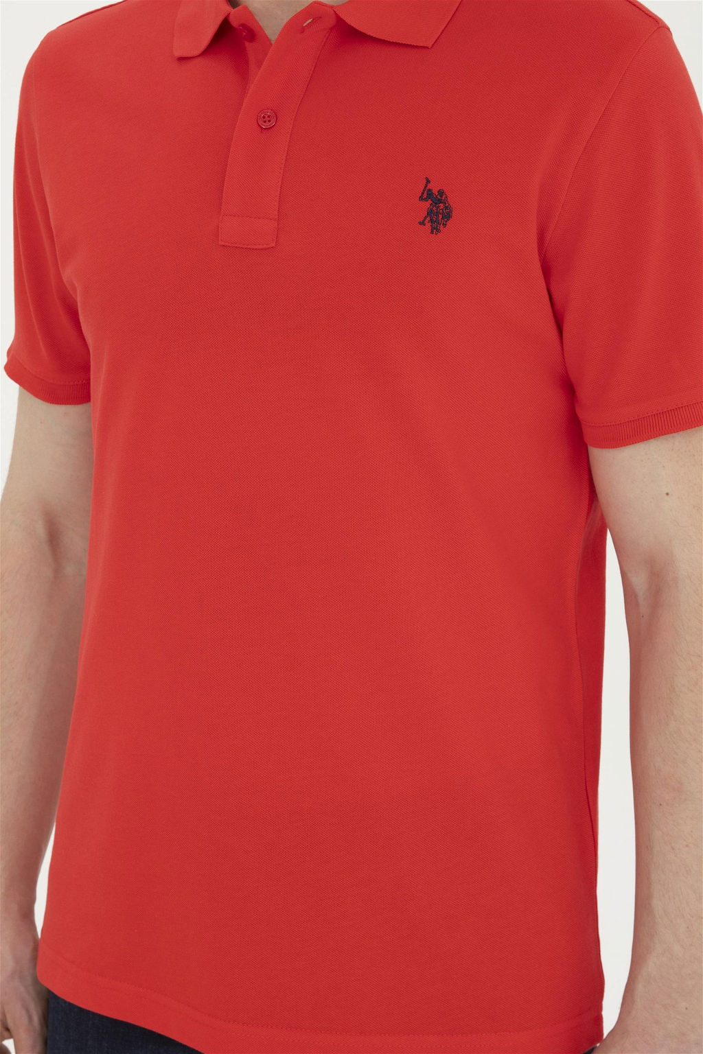 Мужская красная базовая футболка - U.s. polo assn фото 6