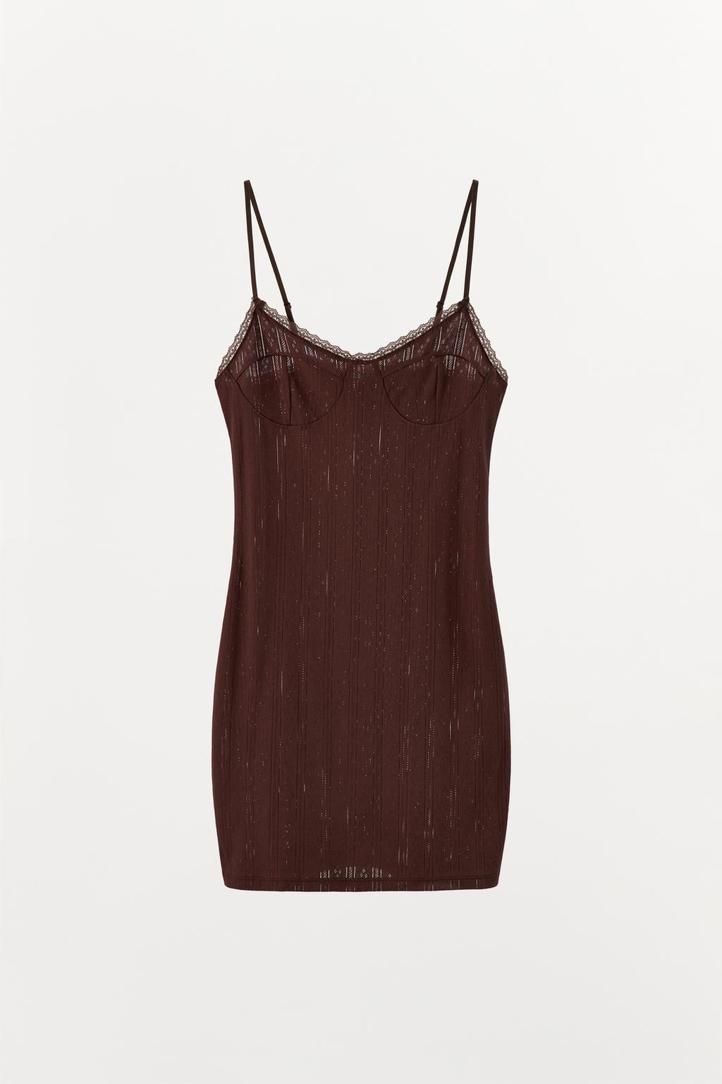 POINTELLE DRESS WITH SEAMS - Zara фото 5