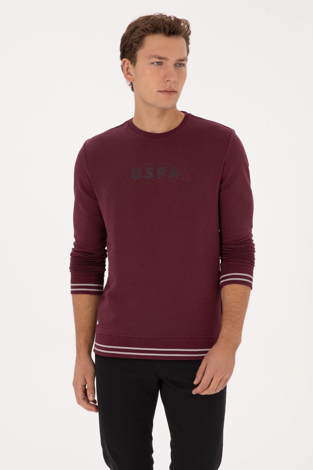 Erkek Bordo Sweatshirt