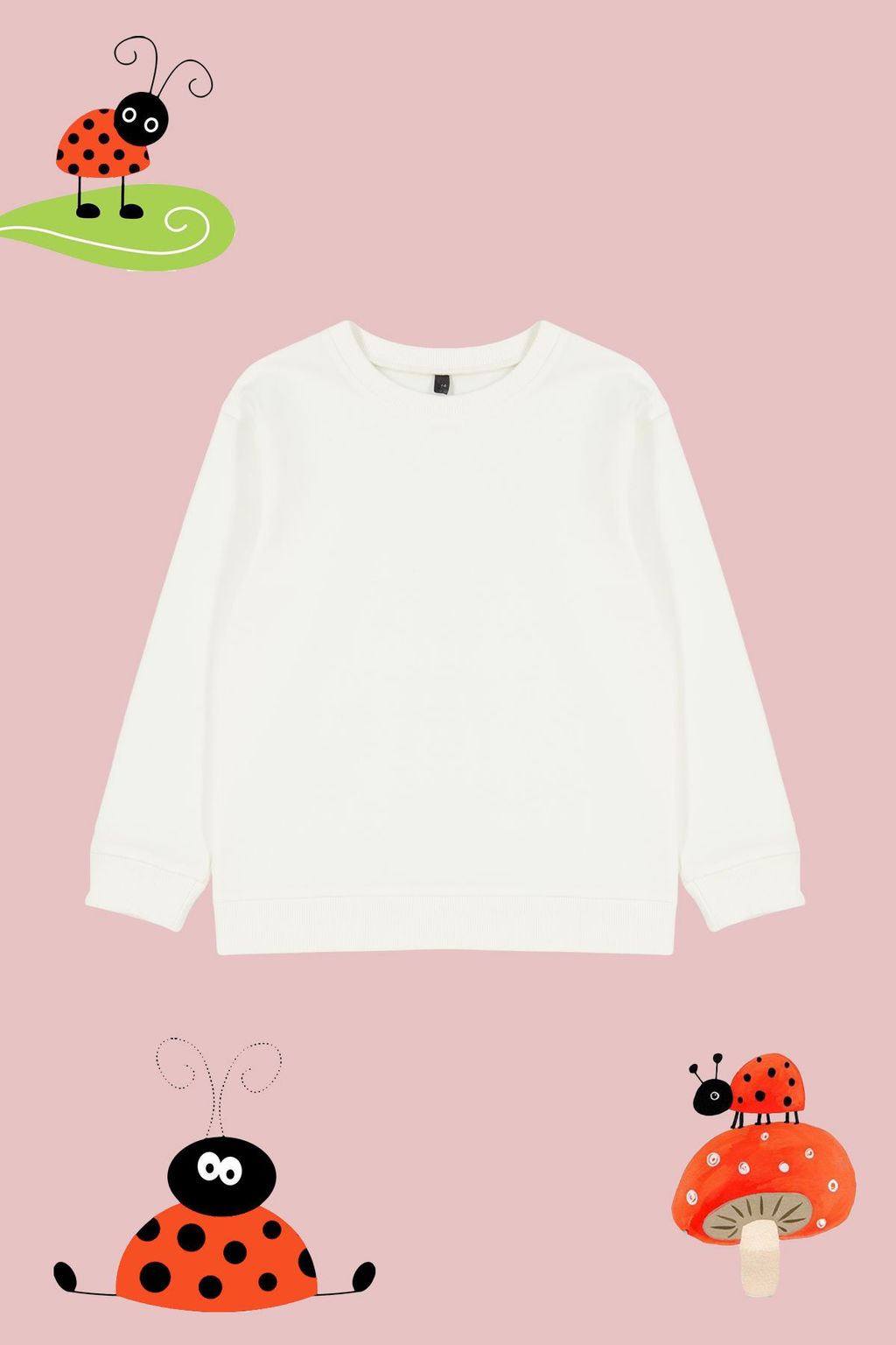 Pembe-Ekru K?z Cocuk Mevsimlik-Ince Bisiklet Yaka 2li Basic Orme Sweatshirt TKDAW25SW00000 - Trendyolmilla фото 13
