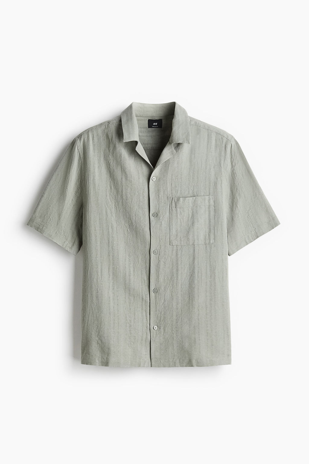 Camisa resort en mezcla de lino Regular Fit - H&m фото 3