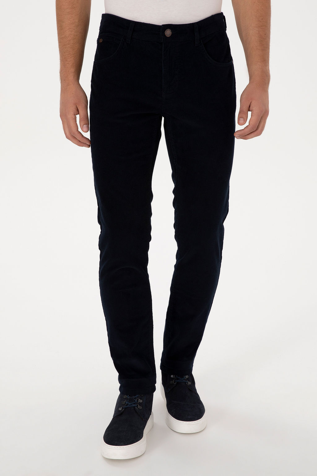 Erkek Lacivert Slim Fit Kanvas / Chino Pantolon - U.s. polo assn фото 8