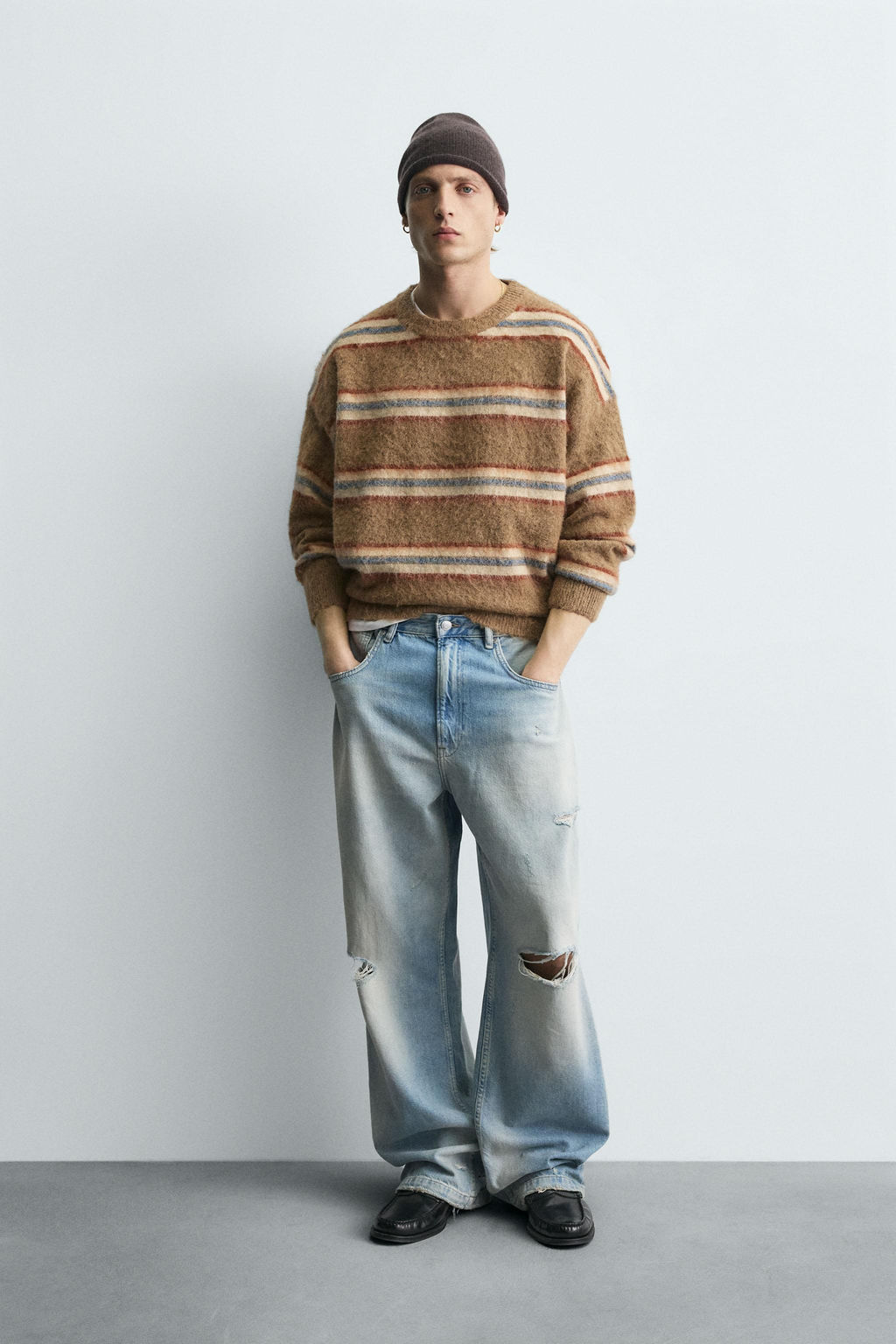 BRUSHED JACQUARD STRIPED JUMPER - Zara фото 3