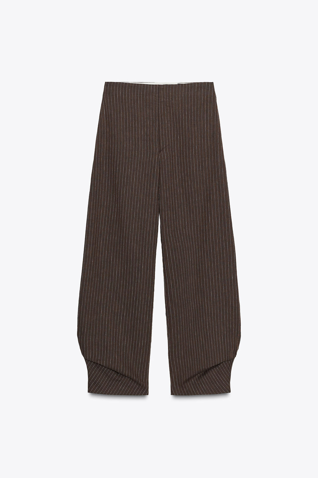 STRIPED LINEN BLEND BALLOON TROUSERS ZW COLLECTION - Zara фото 5