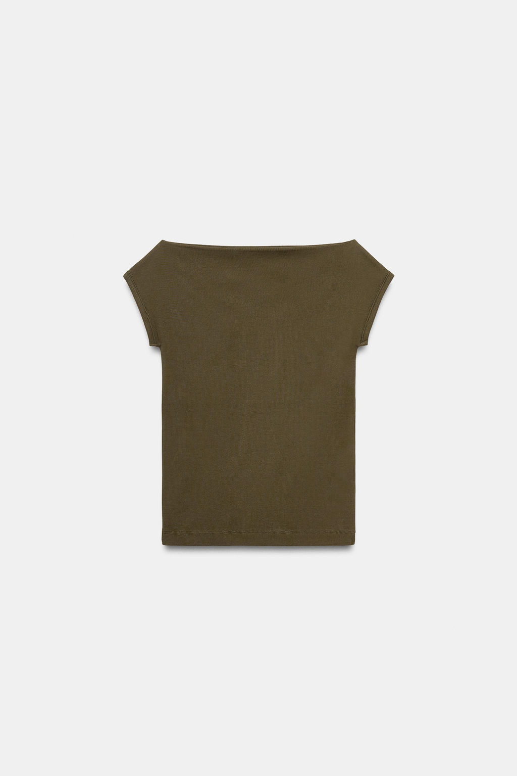 CAMISETA CUELLO BARCO / Khaki