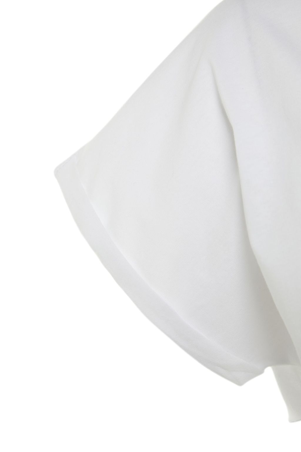 Beyaz %100 Pamuk Bisiklet Yaka Super Crop Orme T-Shirt TWOSS21TS0091