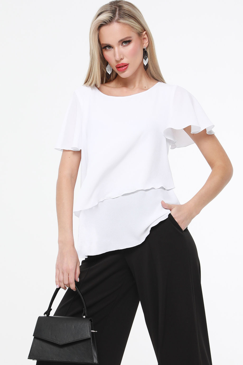 Блузка Все легко и просто, вайт - Dstrend фото 2