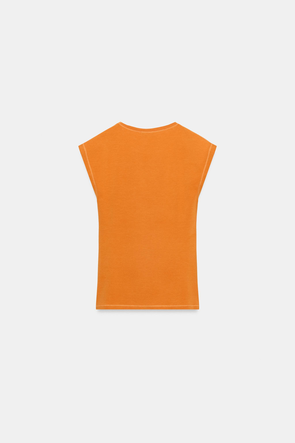 CAMISETA CON ALGOD?N / Naranja