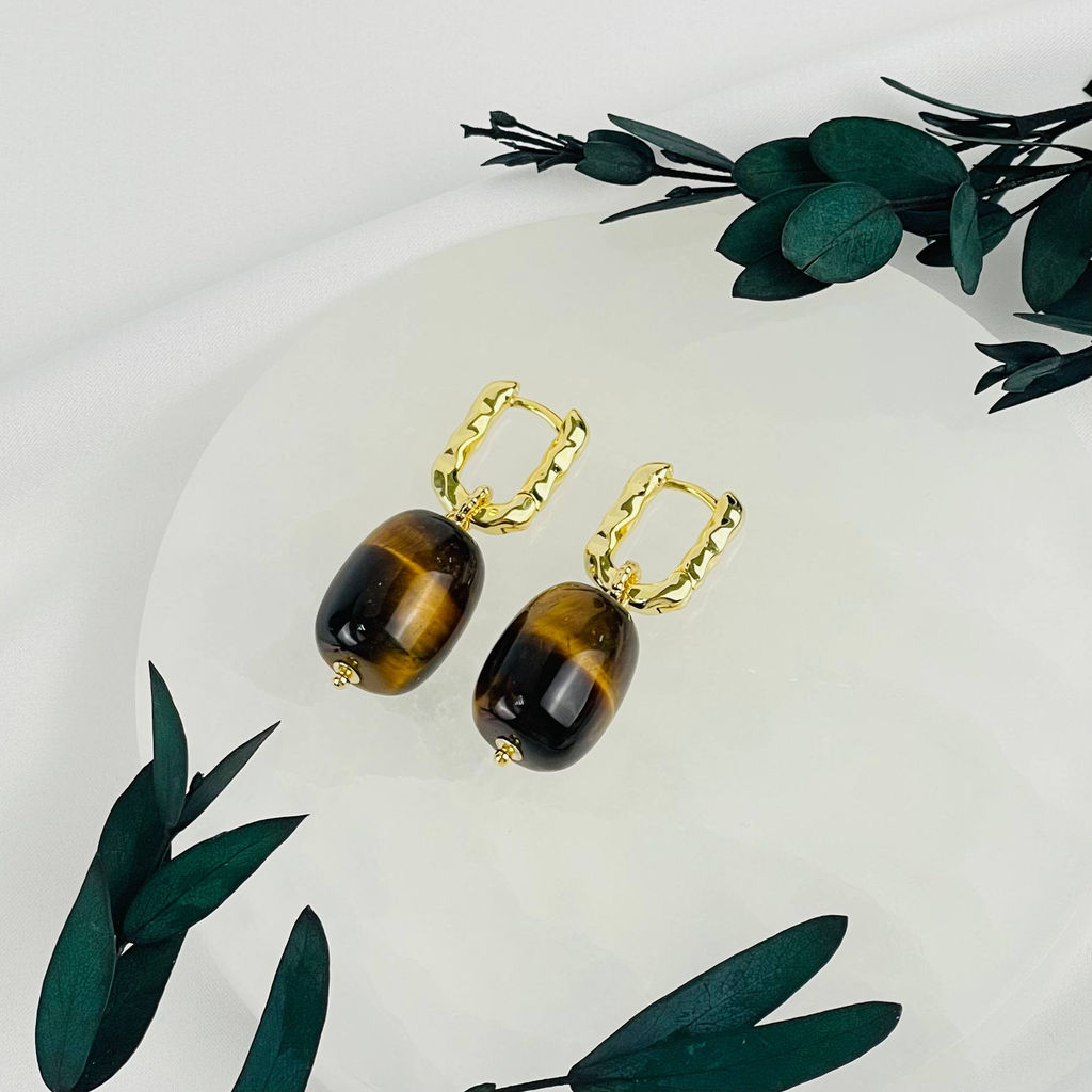 Серьги из Тигрового глаза