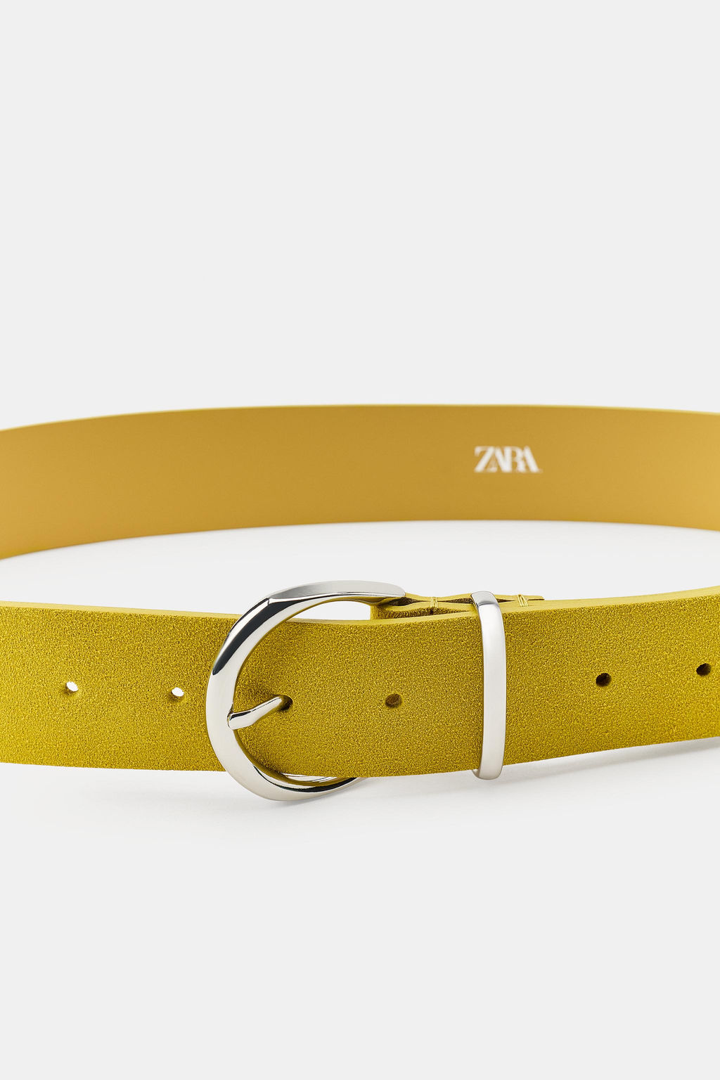 CINTUR?N SERRAJE 100% HEBILLA CIRCULAR / Amarillo - Zara фото 2