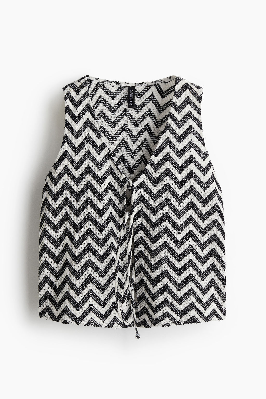 Chaleco en punto jacquard con lazada - H&m фото 2
