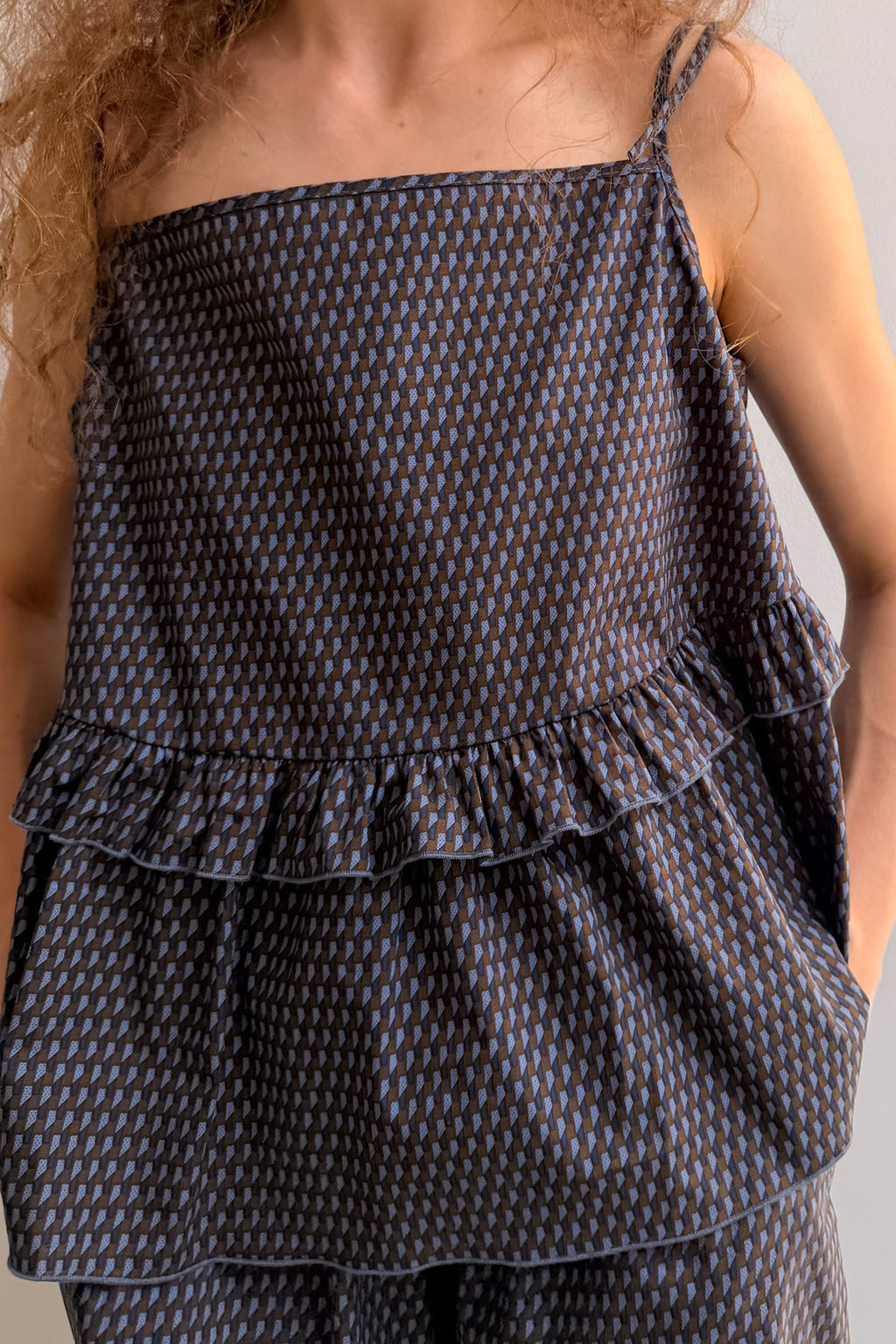 Брюки СВОБОДА036/04/Синий, коричневый - M&G all natural фото 8