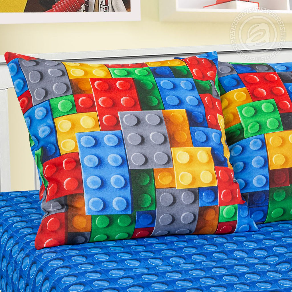 Постельное белье Леголэнд (бязь детская) 1,5 сп./Пододеяльник: 1 шт. - 215*143; Простыня: 1 шт. - 214*150; Наволочка: 2 шт. - 70*70; Бязь детская