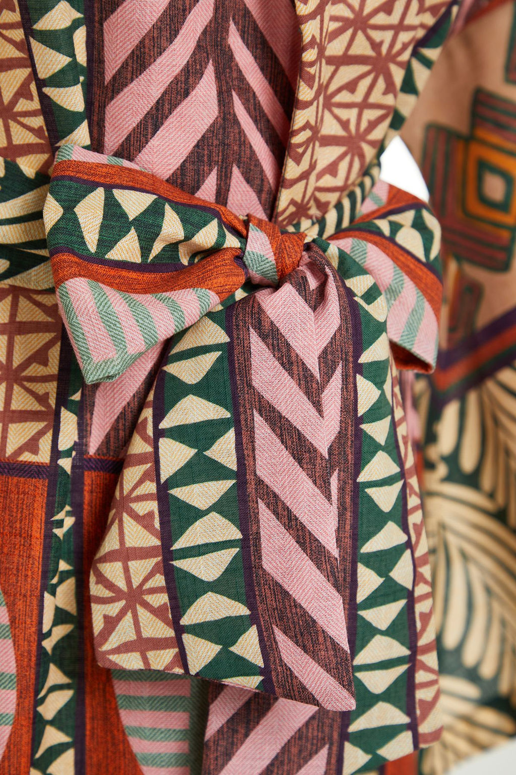 Etnik Desenli Maxi Dokuma Flaml? Pamuk Plaj Kimono&Kaftan TBESS24KM00022 - Trendyolmilla фото 7