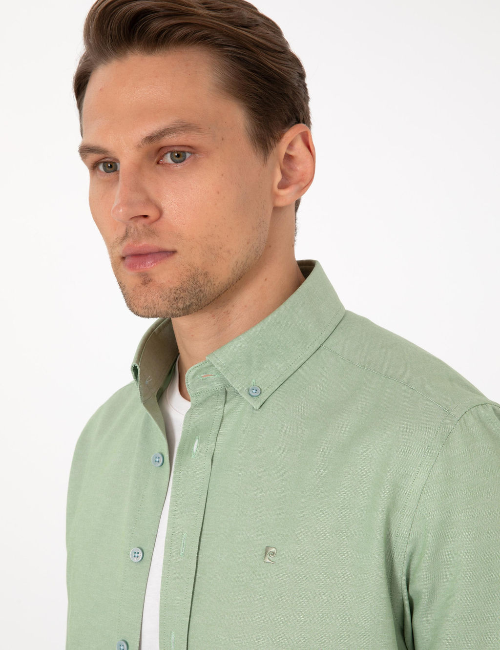 _a_la Oxford Slim Fit Kolay _t_lenebilir G_mlek - Pierre cardin фото 2