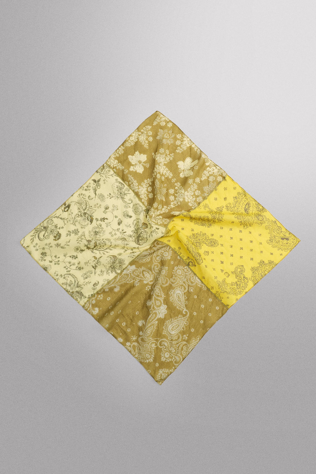 BANDANA PATCHWORK RAMIO - ALGOD?N / Amarillo - Zara фото 3