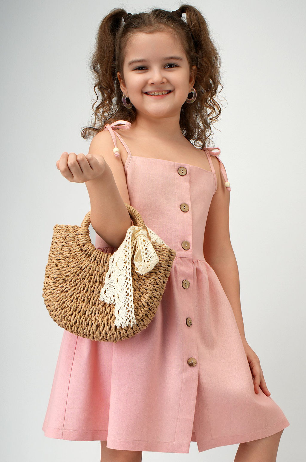 Льняной сарафан для девочки Happyfox