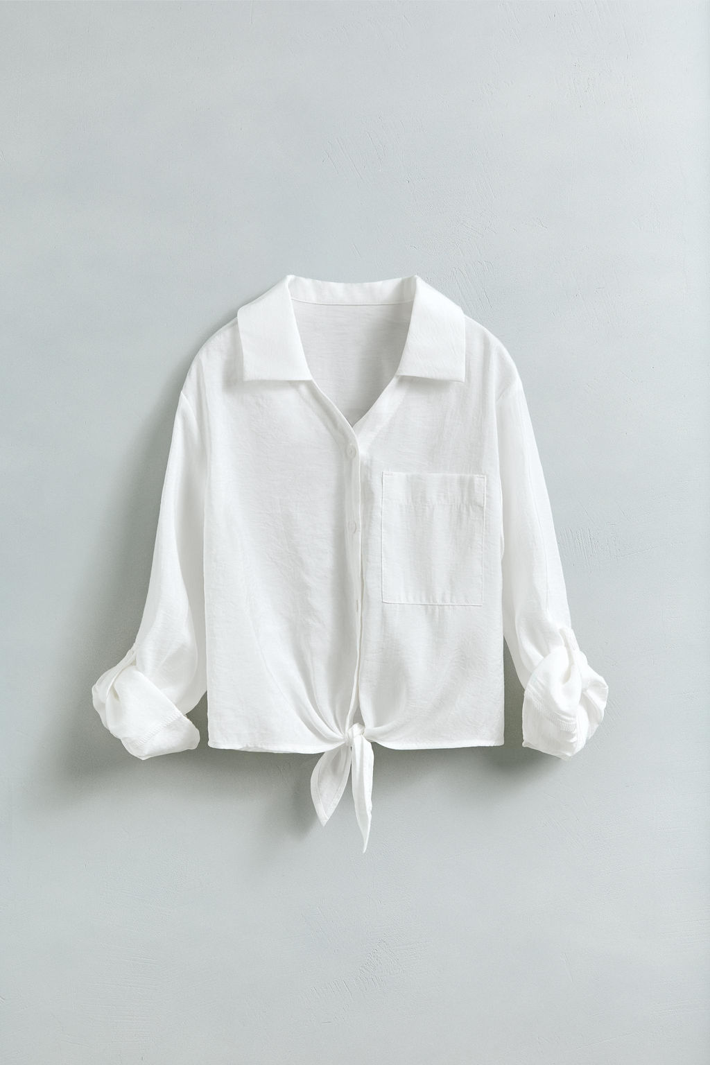 KNOTTED FLOWING SHIRT - Zara фото 7