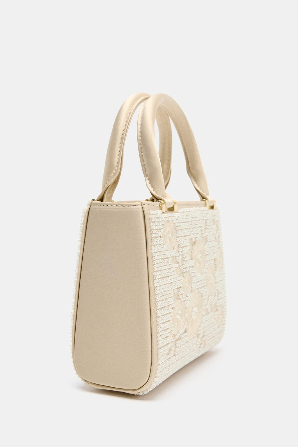 BOLSO R?GIDO BORDADO / Crudo - Zara фото 3