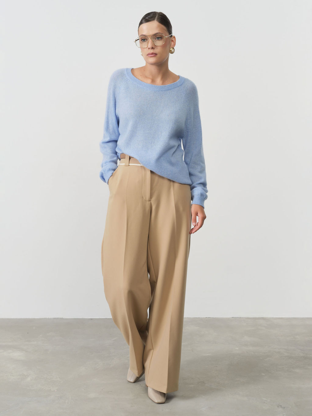 Джемпер кашемировый 1105 голубой