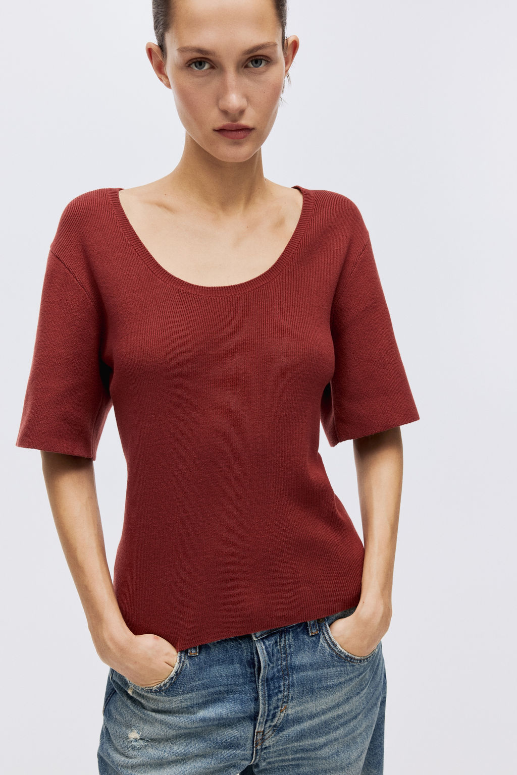 Camiseta en punto fino - H&m фото 5