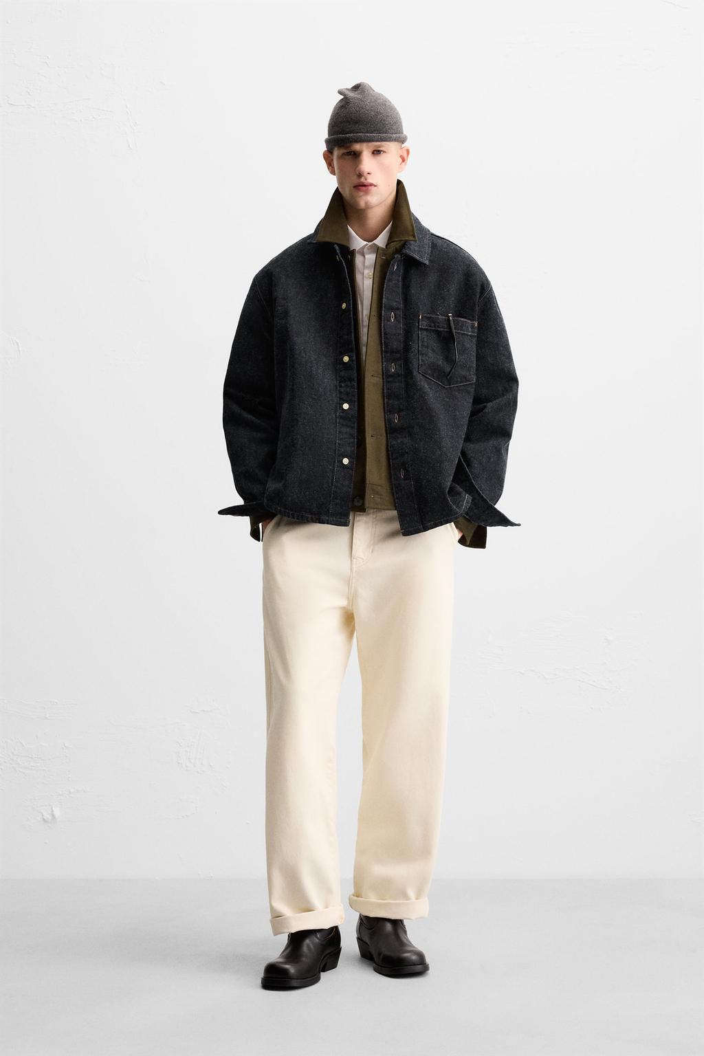 BRUSHED TEXTURE DENIM SHIRT