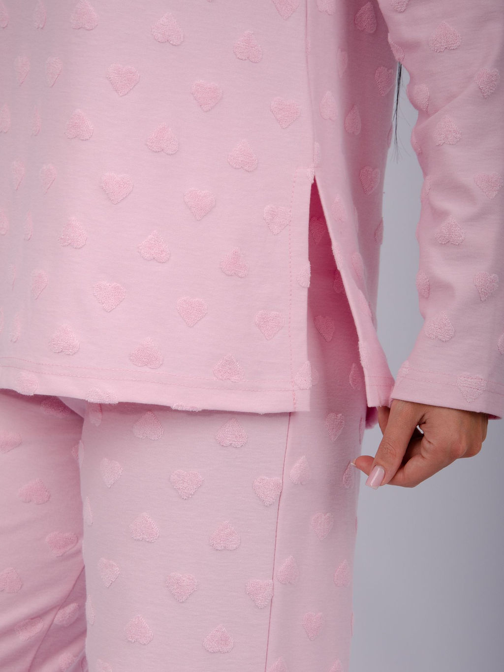 Пижама "Лёгкость 2" розовая, махра