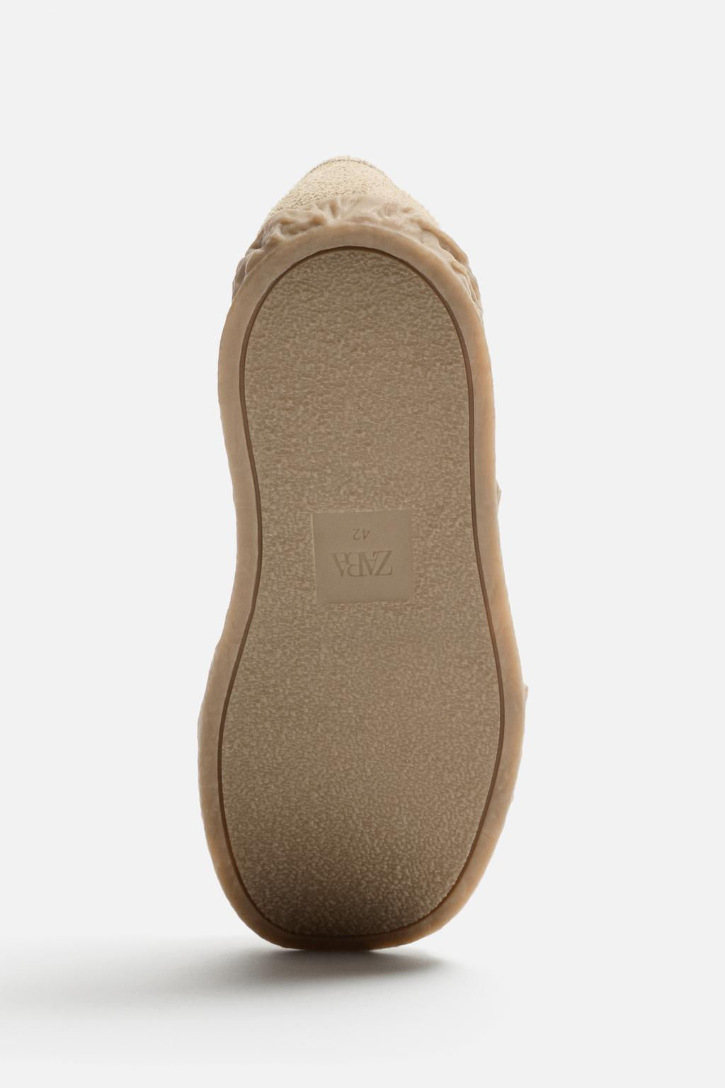 LEATHER SHOES WITH IRREGULAR SOLE - Zara фото 6